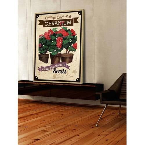 "Flower Packet Geranium" Painting Print on Canvas