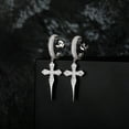 thumbnail image 3 of Leander's Hip Hop Cross Pendant Zircon Earrings are stylish and elegant, perfect for both men and women., 3 of 6
