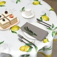 thumbnail image 6 of Lemon Tablecloth Round 60 Inch Yellow Lemonade Table Cloths Polyester Fabric Watercolor Summer Flowers Leaf Table Cover Outdoor Dining Table Cloth for Kitchen Dining Room Picnic Party Summer Outdoor, 6 of 6