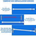 thumbnail image 4 of 2 Pack Spring Tension Curtain Rod 16-28 inch,Adjustable Spring Rod Extendable Tension Rod for Kitchen, Bathroom, Window, Bookshelf, Closet(Black and White), 4 of 8