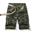 thumbnail image 4 of Summer outdoor European and American style multi pocket shorts, men's loose casual 5 point camouflage work shorts (Khaki,38), 4 of 7
