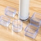 thumbnail image 3 of Toystoory Tapas cuadradas de silicona para patas de silla, protección rápida y fácil, protectores de patas de muebles, 16 piezas Decoración del hogar Transparente 25*25mm, 3 of 6