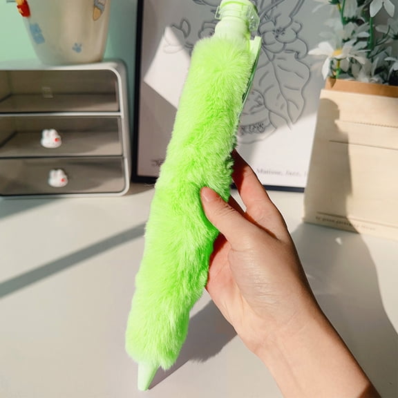Oversized Cute Fuzzy Ballpoint Pen – 10ml Unique Funny Pen for Teens, Exam & Office, Tactile Touch Screen Stylus, Personalized Gift for Women Men