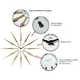 thumbnail image 3 of Infinity Instruments Celeste Starburst Mid-Century Modern Unique Large Wall Clock 24 inch by  - 24.5 x 1.75 x 24.5 Tan N/A, 3 of 7