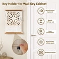 thumbnail image 2 of Wood Key Holder Storage Box Wall Mounted Key Cabinet Key Rack Versatile Key Holder Storage Box Space Saving Key Cabinet Key Rack for Home Hangable Key Hook Holder, 2 of 10