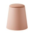 thumbnail image 2 of Taburete de almacenamiento con asiento acolchado redondo, taburete para cambiar zapatos, taburete de tocador, taburete para dormitorio, entrada, Rosa, 2 of 8