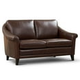 thumbnail image 4 of Hello Sofa Home Sienna Mid-Century Modern Top Grain Leather Loveseat in Brown, 4 of 6