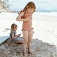 thumbnail image 2 of Toddler Kids Girl Ruffle Sleeve One-Piece Swimwear Backless Swimsuit Bathing Suit, 2 of 5