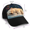 thumbnail image 2 of Naloa Starry Sky Sleep White Bear Adult adjustable Print Baseball Hat, Patchwork curved brim baseball capfor Men and Women, One Size, 2 of 5