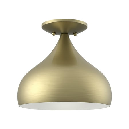 

Livex Lighting 40980 Amador 10 Wide Semi-Flush Ceiling Fixture - Brass