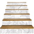 thumbnail image 4 of Juego de 6 pegatinas autoadhesivas de vinilo para decoración de escaleras O, 4 of 9