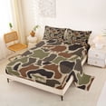 thumbnail image 2 of Erosebridal Gray Brown Camouflage Full Size Sheets for Boys Men, Camo Wolf Bed Sheets, 1 Flat Sheet, 1 Fitted Sheet and 2 Pillowcases, 2 of 5