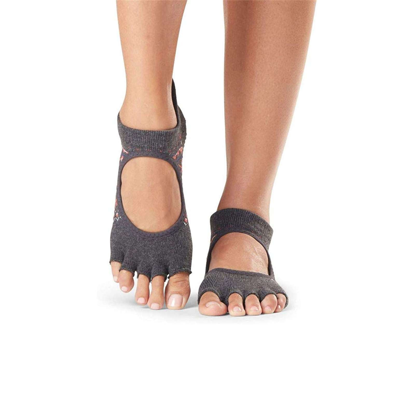 Toesox Women's Bellarina Half Toe Grip Mary Jane Yoga Socks - Walmart.com