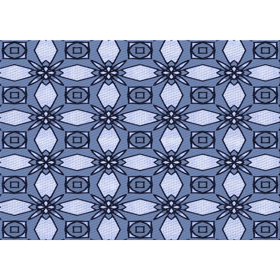 Ahgly Company Indoor Rectangle Patterned Day Sky Blue Area Rugs, 3' x 5'