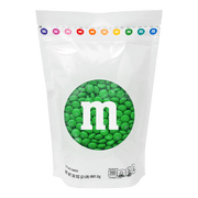 M&M'S Green Milk Chocolate Candy, 2 lb Bag for Celebrations and Party Favors