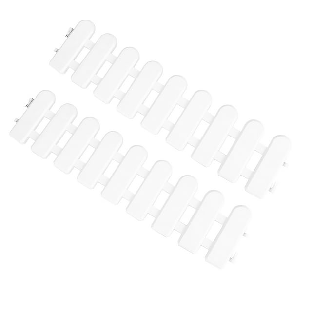 OULII 2pcs Miniature Garden Fence Mini Plastic White Decorative Fence Fairy Garden