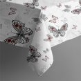 thumbnail image 4 of Black White Butterfly Pattern Rectangle Tablecloth 60"x102",Waterproof Polyester Rectangle Table Cloth, Wipeable Spillproof Polyester Tablecloth for Dining, Camping, Indoor and Outdoor, 4 of 6