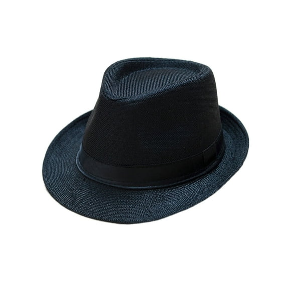 Sunisery New Classic Straw Fedora Hat Mens Women Wide Brim Panama Hat Summer Dress Hat