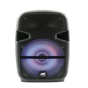 Naxa Electronics NDS-1218D Dual Bluetooth True Wireless Sync Party Speakers with Disco Light Combo, 12-inch, Black