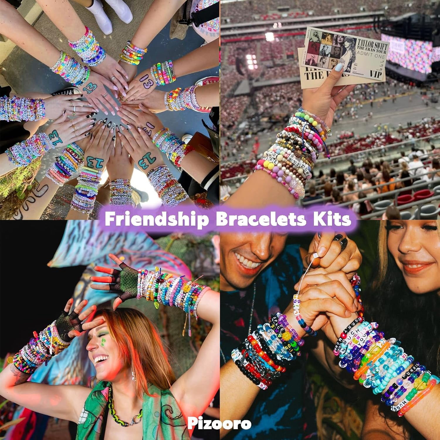 5 Boxes Pony Beads Bracelet Making Kit,3700 Pcs Kandi Beads for Friendship Bracelets Making with Letter Beads,Shaped Beads and Strings,84 Colors Rainbow Bracelet Beads for Craft,Birthday Gifts