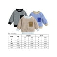 thumbnail image 4 of Arvbitana Infant Baby Boys Girls Casual Sweatshirt with Breast Pocket Stripe Print Long Sleeve Crew Neck Pullover Tops 0-18M, 4 of 8