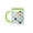 Green/White, variant on 3drose, Oh Boy Hot Air Balloon Pattern, 11oz Two-tone Blue Mug