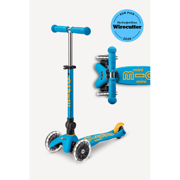 Micro Kickboard Mini Deluxe Foldable LED Kids Kick Scooter, 3-Wheel, Ages 2-5