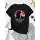 thumbnail image 2 of Camisetas de manga corta con estampado para niñas y niñas, de algodón, cómodas para uso diario, playera simple de veranoKamala Harris 2024 Campaign Graphic Tee for Women - Vibrant Colorful Portrait, 2 of 6