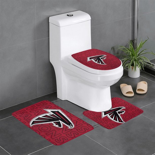 Juego de alfombras de baño de 3 piezas del equipo Atlanta Alfombra antideslizante para baño de 24 x 16 pulgadas