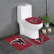 thumbnail image 1 of Juego de alfombras de baño de 3 piezas del equipo Atlanta Alfombra antideslizante para baño de 24 x 16 pulgadas, 1 of 7