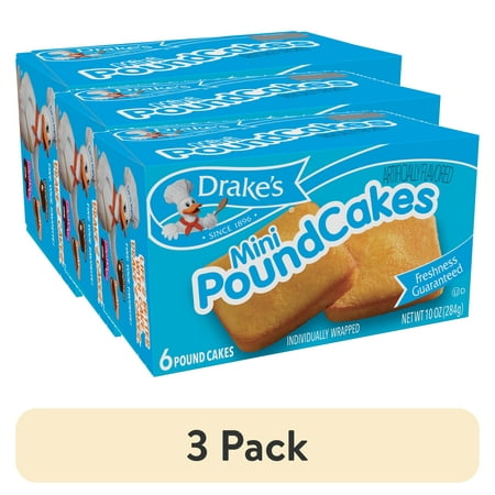 (3 pack) Cakes, Drake's Family Pack Mini Pound Cakes