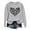 Grey, variant on Arlun Womens Dog Mom Sweatshirts Cute Dog Paw Printed Heart Graphic Long Sleeve Crewneck Pullover Sweatshirt Casual Soft Comfy Fall Winter Lightweight Basic Tops Yellow XL