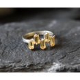 thumbnail image 1 of Citrine Ring Natural Citrine November Birthstone Baguette Band Emerald Cut Ring, 1 of 5