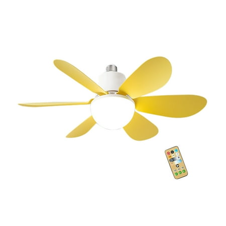 

MIUBAGIAL Small Ceiling Ceiling Fan Light Silent Strong Wind Infinite Dimming Speed Regulation LED Flower Shaped Fan Light 40W Three Color Dimming Remote Control Version with Lamp