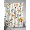 thumbnail image 5 of Shower Curtains Watercolor Flowers Bath Curtain Butterfly Waterproof Bathroom Shower Curtain Set with Hooks Decoration 72 x 84 Inches, 5 of 7