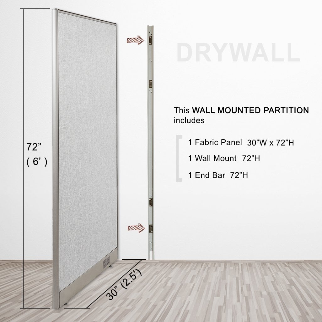 GOF Wall mounted Partition 30W x 72H