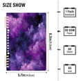 thumbnail image 3 of Wirebound Notebook Hardcover Spiral Notebooks Purple and Black Tie-dye Texture, 60 Pages, 80 GSM, 5.7 x 8.3in, 3 of 7