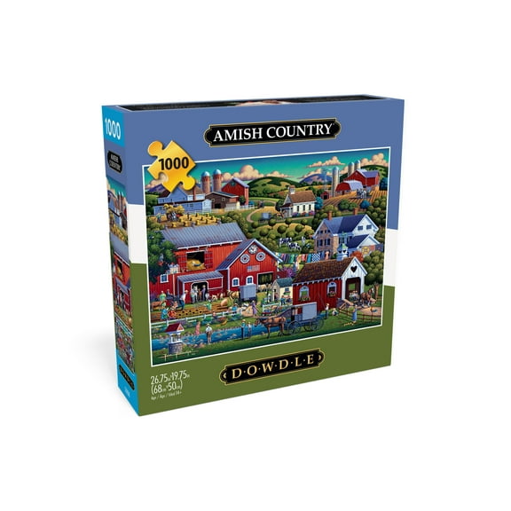 Buffalo Games 1000-Piece Dowdle Amish Country Interlocking Jigsaw Puzzle