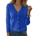 thumbnail image 2 of Hessimy Women's Sweater Cardigan Open Front Lightweight Cardigan Long Sleeve Cardigans with Pockets(Dark Blue,M), 2 of 4