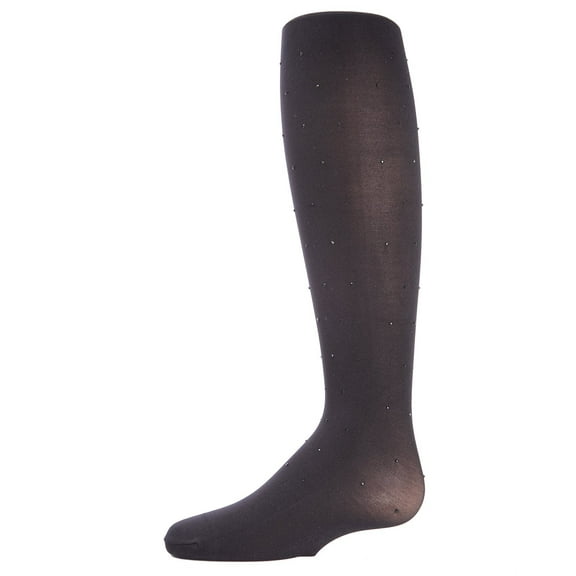 MeMoi Glam Studded Crystal Opaque Tights - Girls - Female, 4-6, Black-Black