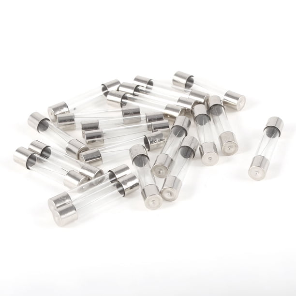 20 piezas de fusibles de vidrio de acción rápida de 5 amperios 250V 6mm x 30mm