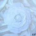 thumbnail image 6 of Efavormart 4 Pack 12” 3D Craft Rose White Real Feel Foam Rose for DIY Wedding Bouquets Arrangements Party Home Decorations, 6 of 11