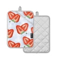 thumbnail image 3 of Strawberry Slices Pattern Pot Holder Set 2 Piece Non-Slip Oven Hot Pads Heat Resistant Durable 7x9.8in, 3 of 7