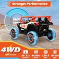 thumbnail image 5 of Joyracer 4WD 24 Volt Ride on Toys, Electric Car for kids, 2 Seater UTV with 800W Motors, Remote Control, Bluetooth, Spring Suspension, LED Light, Orange, 5 of 12