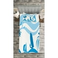 thumbnail image 3 of Ambesonne Aquatic Quilted Bedspread Set 2 Pcs, Surfer Waves Summertime, Twin Size, Blue Pale Blue, 3 of 3