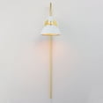 thumbnail image 4 of 12041WTSBR Maxim Lighting Dawn - 1 Light Up Wall Sconce-12.5 Inches Tall and 7 Inches Wide-White/Satin Brass Finish, 4 of 4