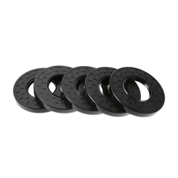 Sello de aceite universal Unique Bargains TC de doble labio con resorte de acero, anillo de sello para eje rotativo 50x100x12mm, caucho nitrilo negro de alta presión, 5 piezas