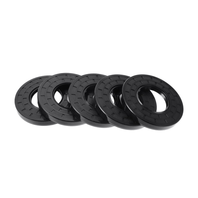 Sello de aceite universal Unique Bargains TC de doble labio con resorte de acero, anillo de sello para eje rotativo 50x100x12mm, caucho nitrilo negro de alta presión, 5 piezas