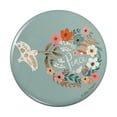 thumbnail image 1 of Christmas Peace Wreath Dove Bell Pinback Button Pin, 1 of 5