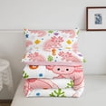thumbnail image 5 of Manfei Sea Animal Axolotl Twin Comforter Sets,Underwater Starfish Bedding Set For Girls,Multicolor,Pink Reversible,2pcs,1 Comforter and 1 Pillowcase, 5 of 8